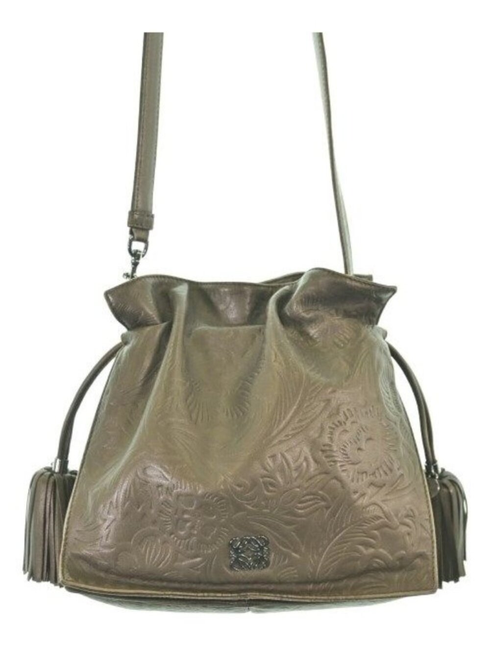 Loewe Anagram Flamenco 22 Fringe Shoulder Bag